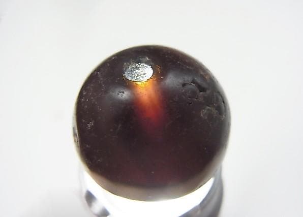 ★K2501★アンティーク　白帯　19ミリ　丸ビーズ　護符アミュレット　薬師玉