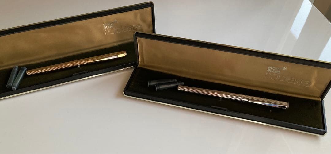 mont blanceペア万年筆【ゴールド&シルバー☆新品】