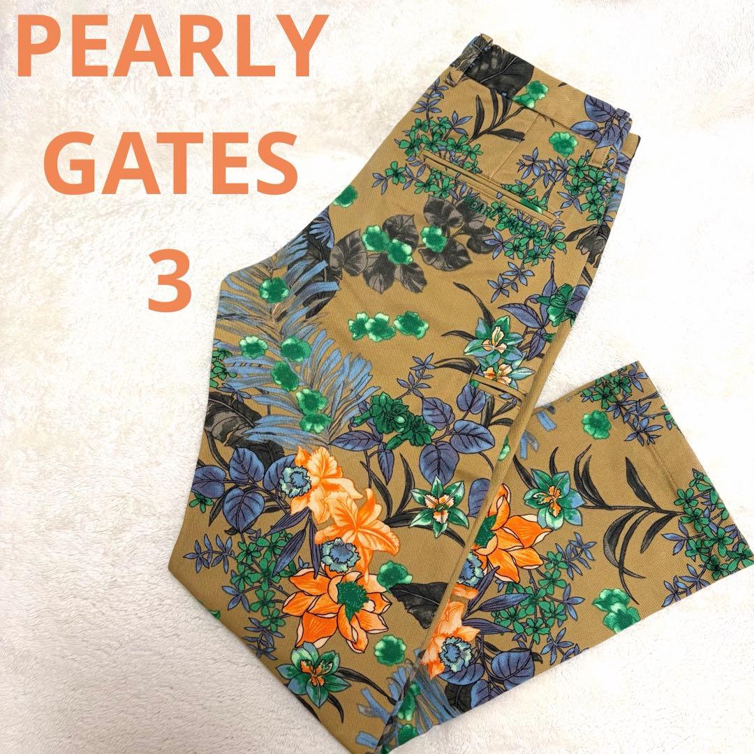 PEARLY GATESパーリーゲイツ　ボタニカル花柄　コットン　S 春ゴルフ