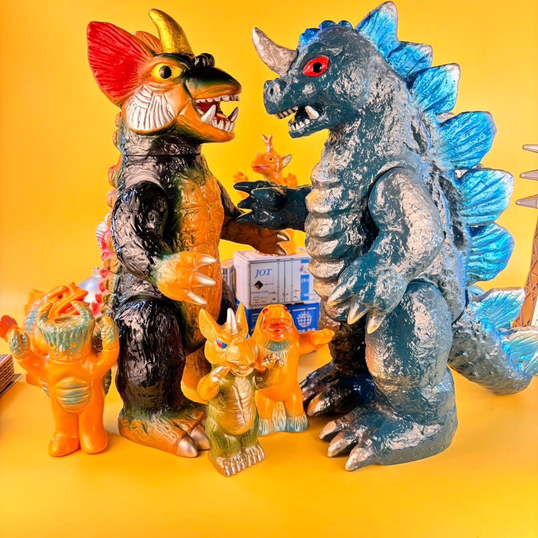 マルサン 450シリーズ キングゴドラス・ドラギラス パチ怪獣ソフビ