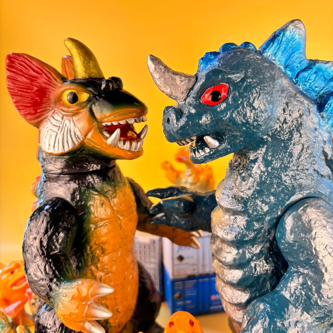 マルサン 450シリーズ キングゴドラス・ドラギラス パチ怪獣ソフビ