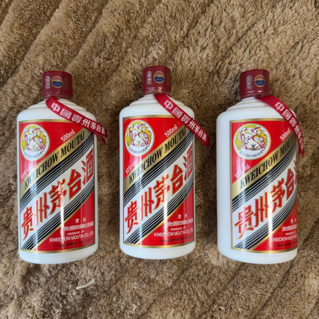 2024未開栓 貴州茅台白酒 MOUTAI 3本セット500ml マオタイ53%