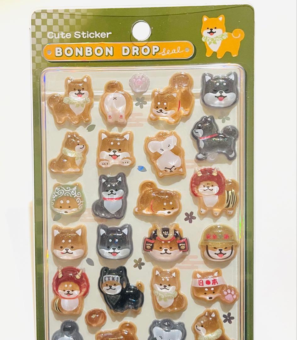 ボンボンドロップシール　和柄　8枚