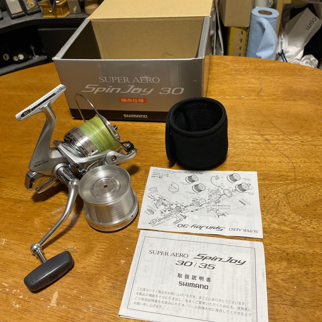 シマノ１４スーパーエアロスピンジョイ３０細糸仕様（替スプール・糸・カバー付き）