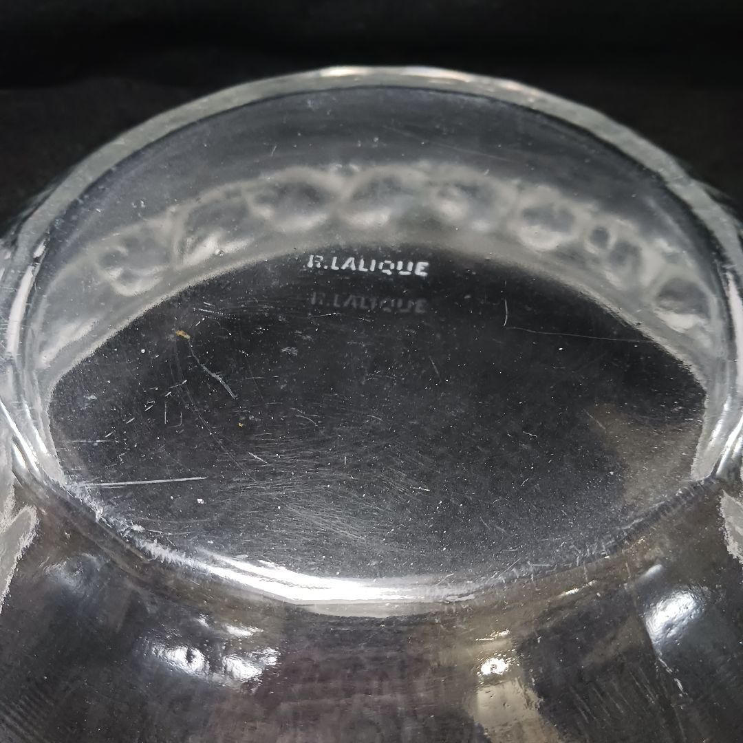 Y2946 ルネ・ラリック メゾンジュ 小鳥 ガラス鉢 直径23㎝　T