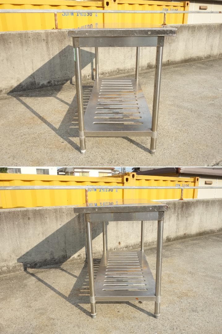 【中古】M▽タニコー 業務用 厨房 作業台 棚 ステンレス (Fe1839)