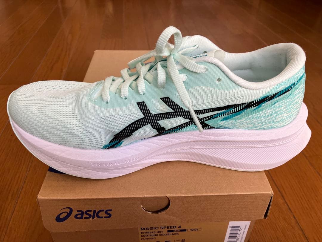 アシックス マジックスピード4 26.5 ワイド スーシングシー/ブラック