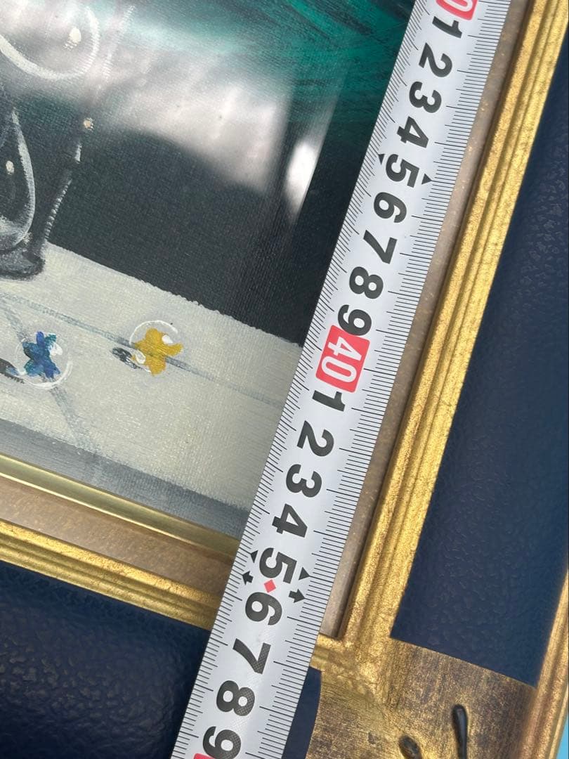 安*雄様 八代亜紀 『海への想い（静）』 油彩画 直筆サイン入り ミリオンアート