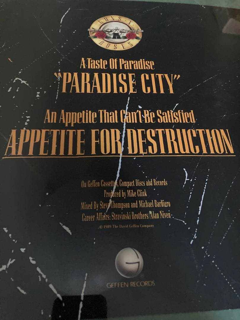 激レア　Guns N' Roses プロモポスター　ガンズアンドローゼズ　axl