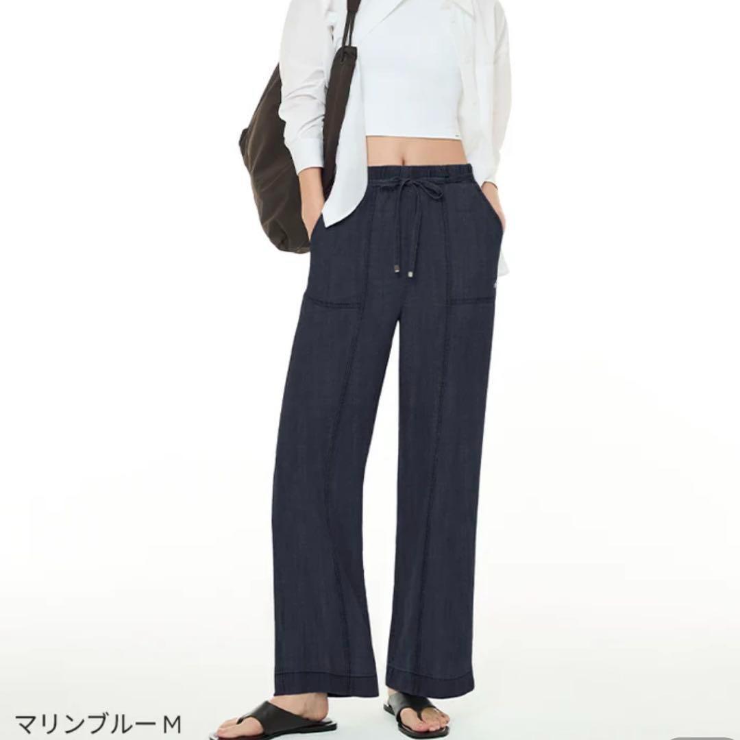 アンダール　デニム ワイドパンツ andar ショート　S