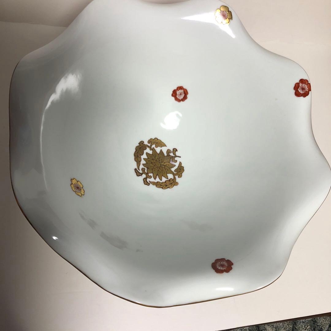 GOLD IMARI 手描き 菓子フルーツ器 古伊万里 大