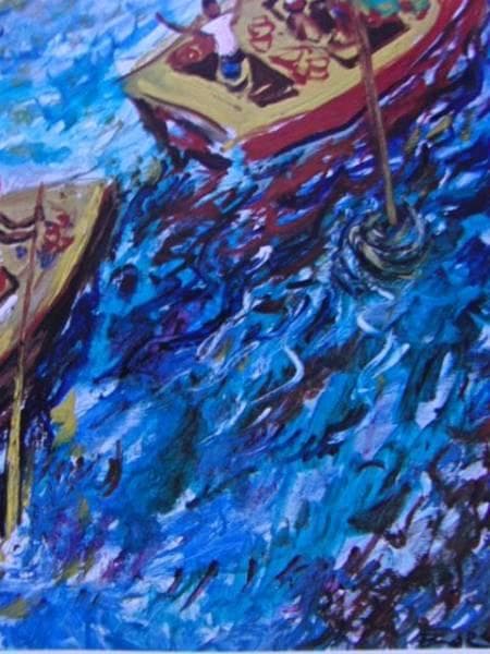 BARLI（バルリ）、上り下り、希少な額装用画集画、状態良好