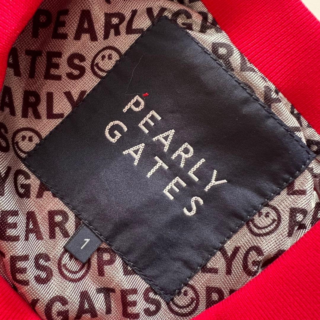 Pearly gates パーリーゲイツ　ピンク　スニード　裏地総柄　エンブレム