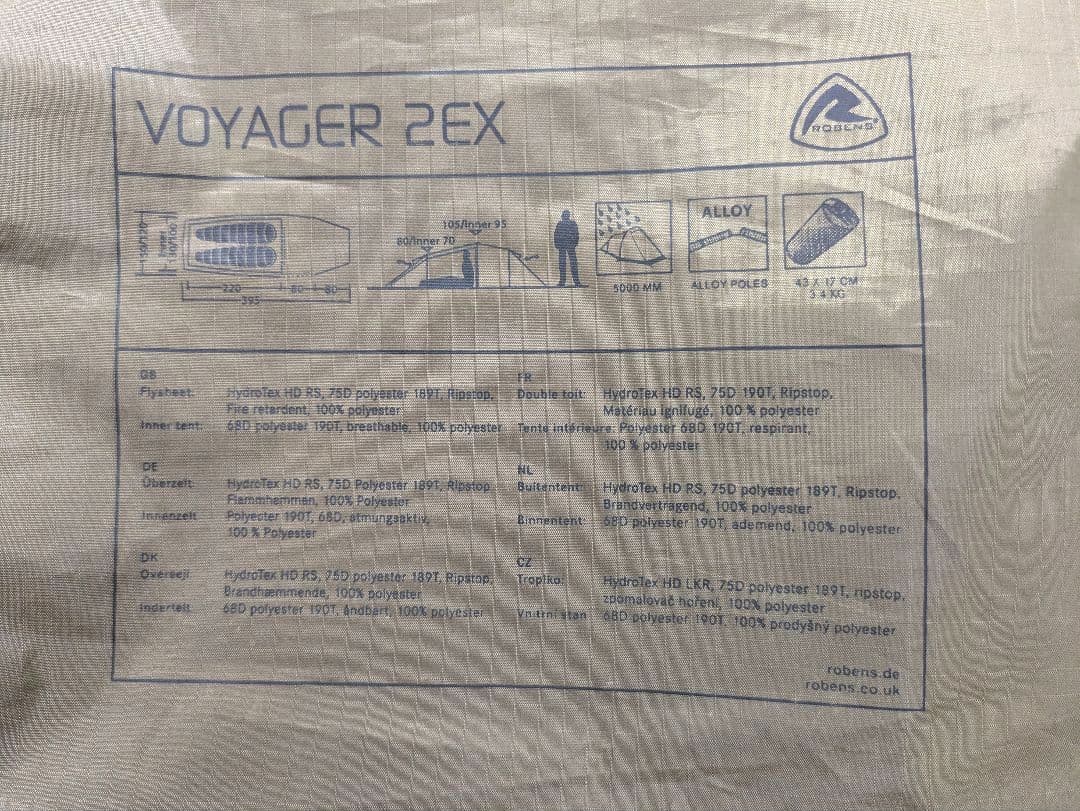 ROBENS Voyager 2EX テント