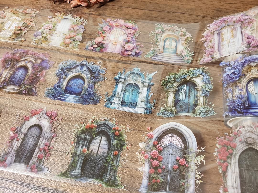 【nene様】「フローラルプリンセス光のフラワードアPETテープ6種」未開封①