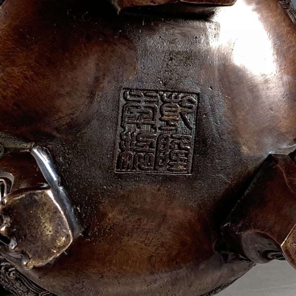 三足鼎 双耳九龍熏香炉 彫刻 置物 開運 金運 風水 工芸品 美術品