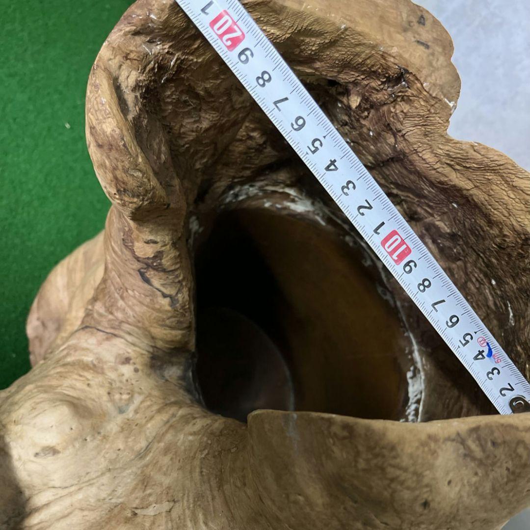 花器　木の根っ子？銅