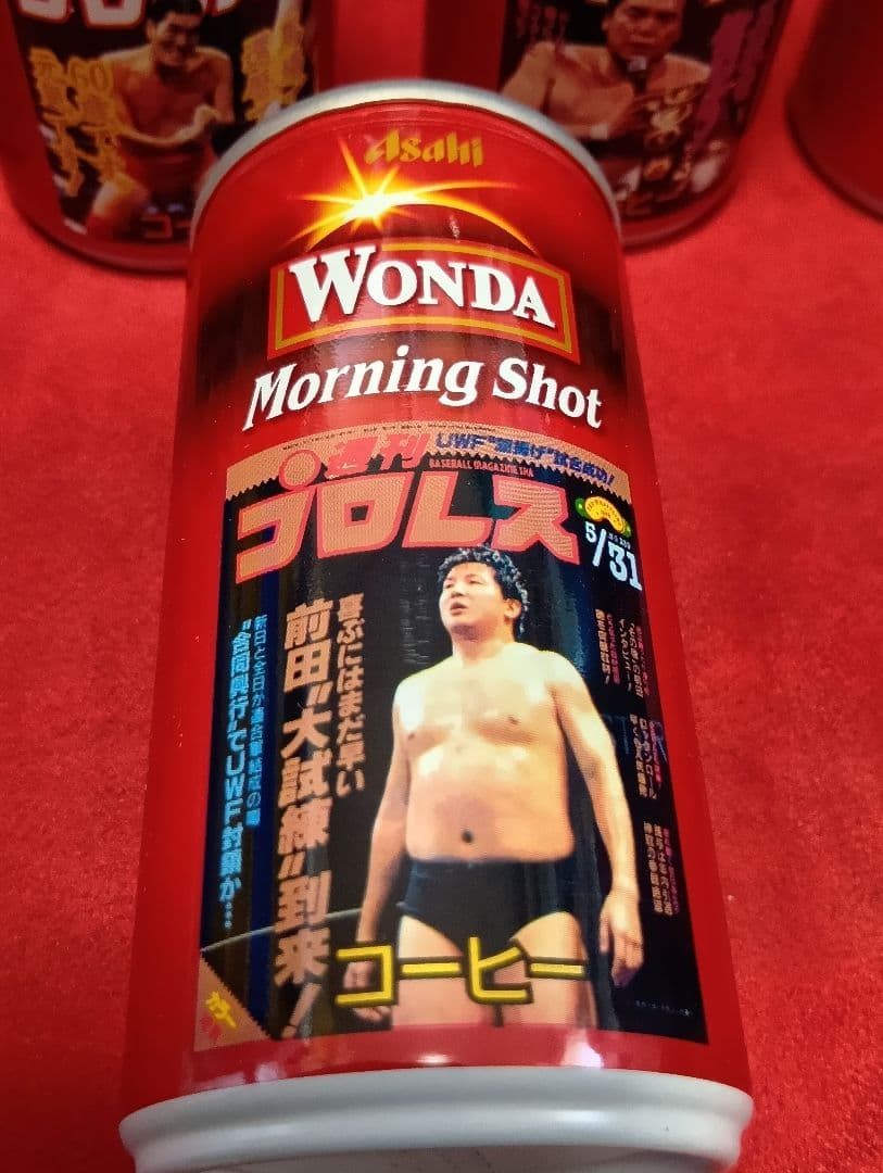 非売品POP付 Wonda 週間プロレスデザイン缶　　未開封　全12種類コンプ