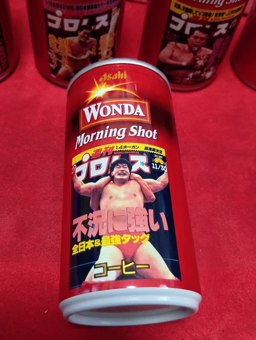非売品POP付 Wonda 週間プロレスデザイン缶　　未開封　全12種類コンプ