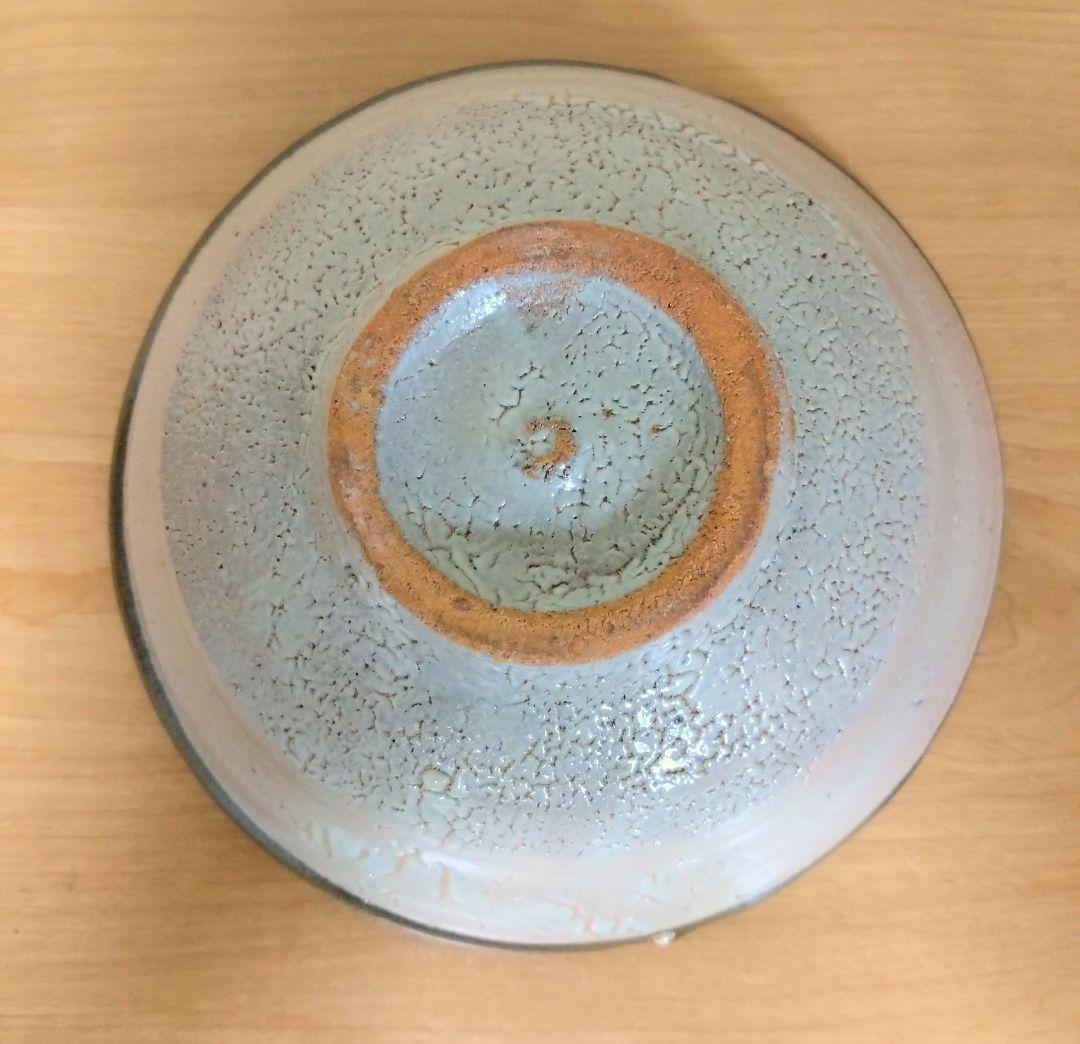 人間国宝　濱田庄司作　縁黒茶盌　共箱付