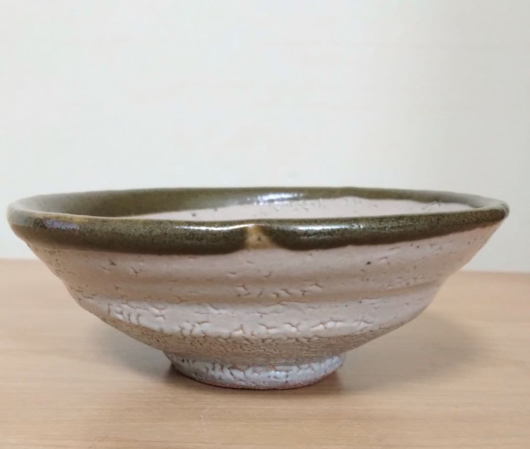 人間国宝　濱田庄司作　縁黒茶盌　共箱付