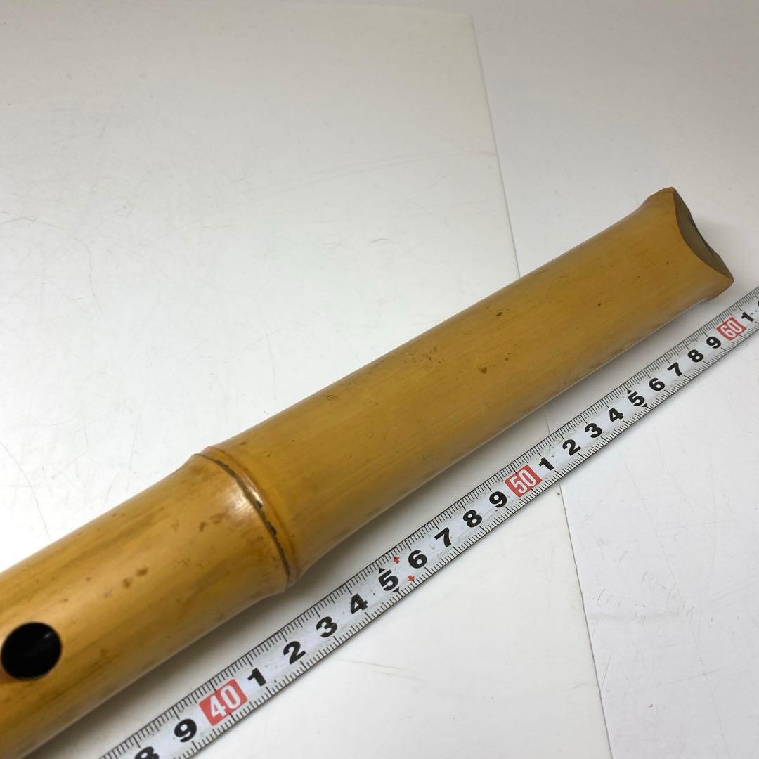 鳳舟在銘　銀三線尺八　約49cm 東N7-1026①