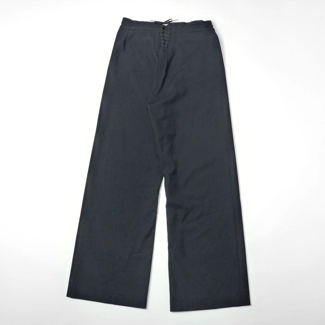 80sビンテージUS NAVYミリタリー ウール セーラーパンツ黒フレア ワイド