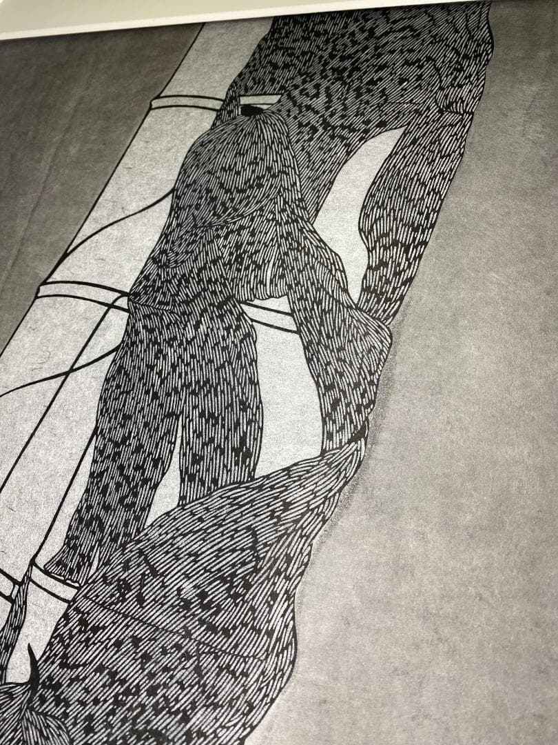 引き取り限定　田中清　版画　Bamboo