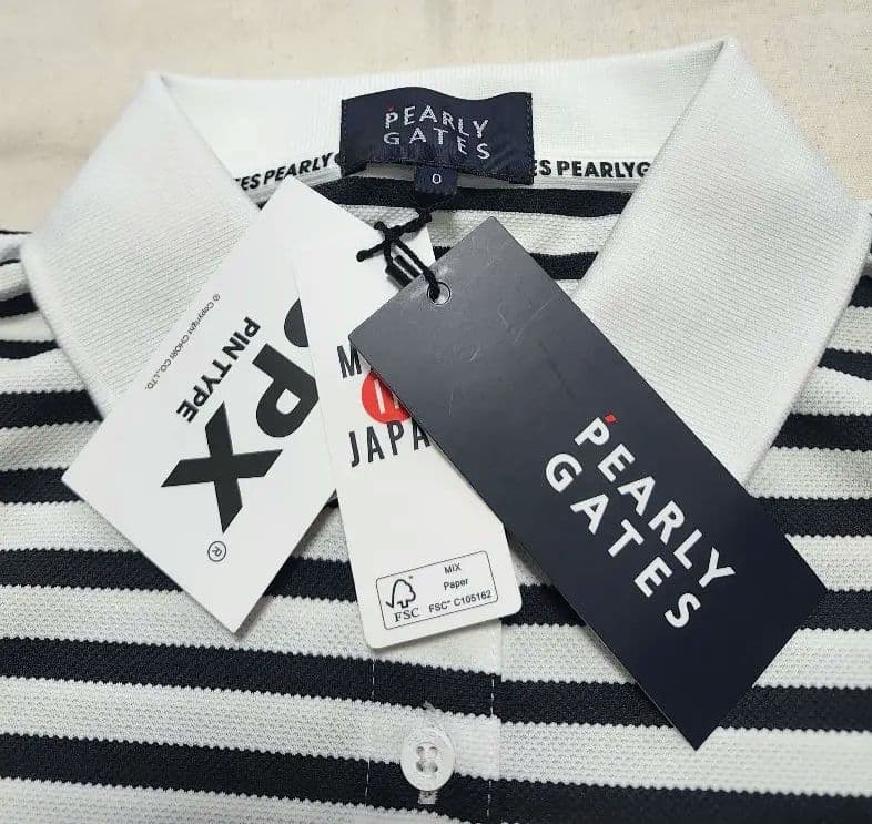 【新品・未使用】PEARLY GATES ポロシャツ ボーダー柄 レディース S