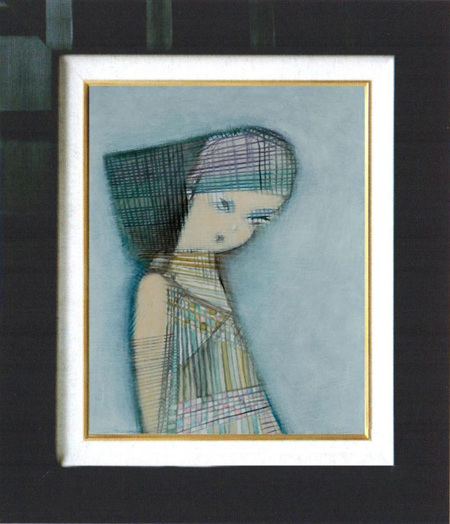 油絵 菅家令子 絵 絵画 インテリア F4-071312 人物 女性像