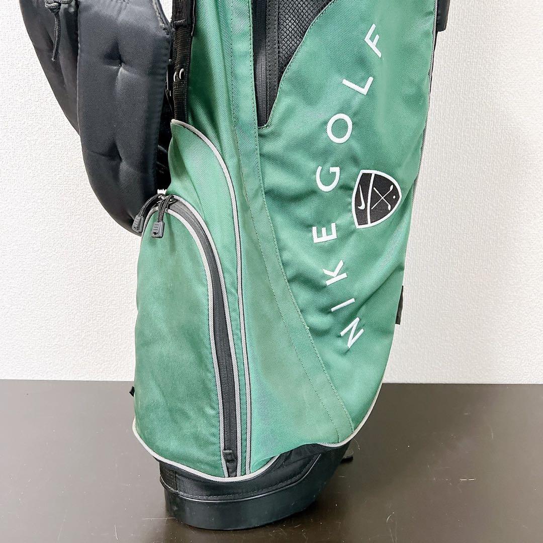 希少 ナイキ ゴルフスタンドキャディバッググリーン 8.5型〜9型4分割フード付