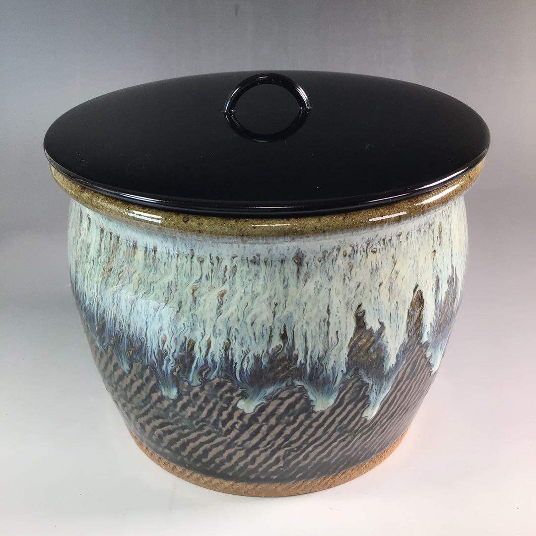 Ｒ７４４　水指　『武村利左エ門造』『朝鮮唐津』『片口水指』　共箱　茶道具