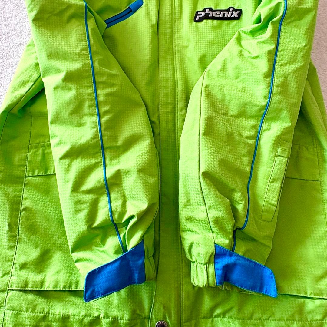 150 phenix スキー　上下　グリーン　ブルー　スノーウェア　サイド全開
