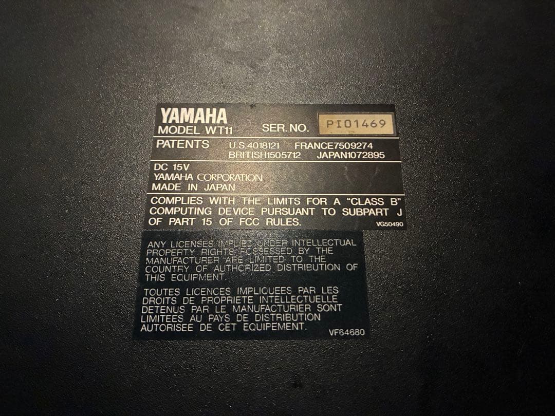 YAMAHA ウインドシンセサイザー WT11