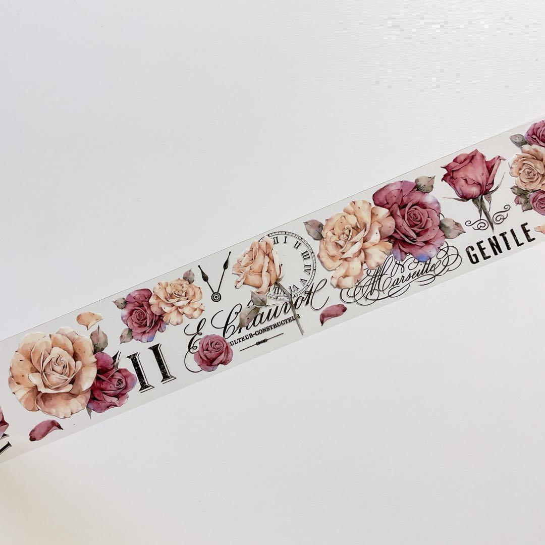 【M-422】壹洱　复古玫瑰　1ループ　マステ切り売り