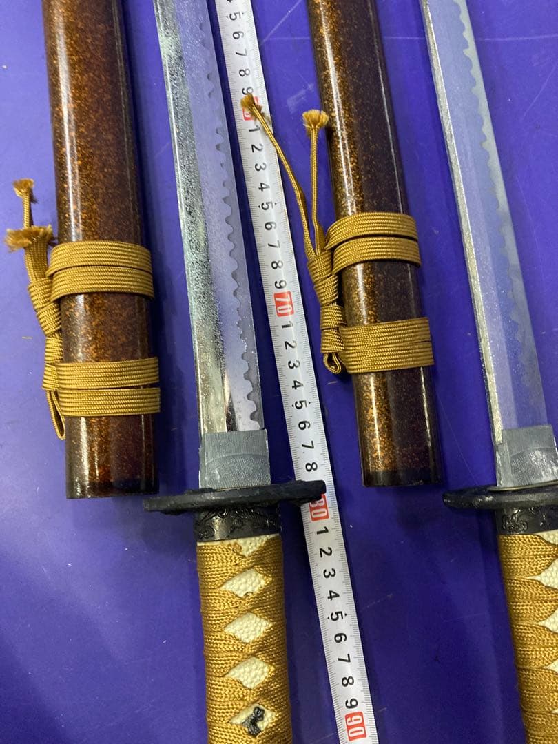 G）模造刀 日本刀 太刀 脇差 大小 2本セット