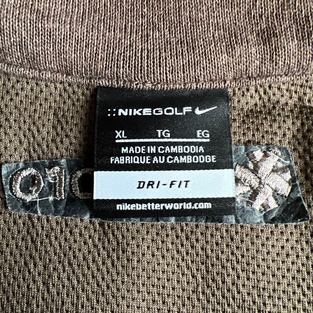 ナイキゴルフ/ハーフジップスウェット/茶系