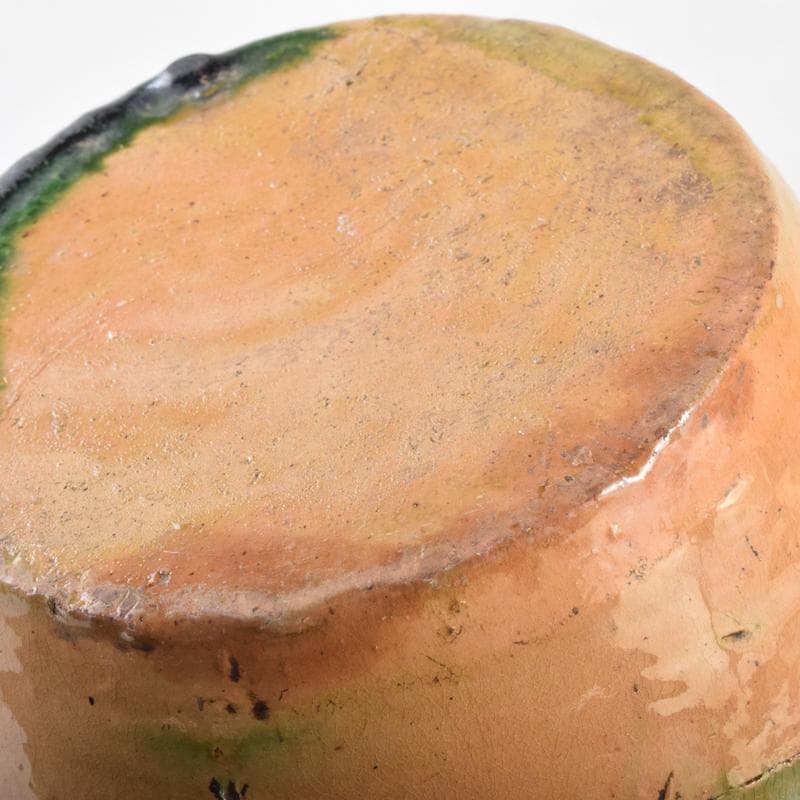 中国　唐三彩　花文　蓋壷　蓋物　C　6967