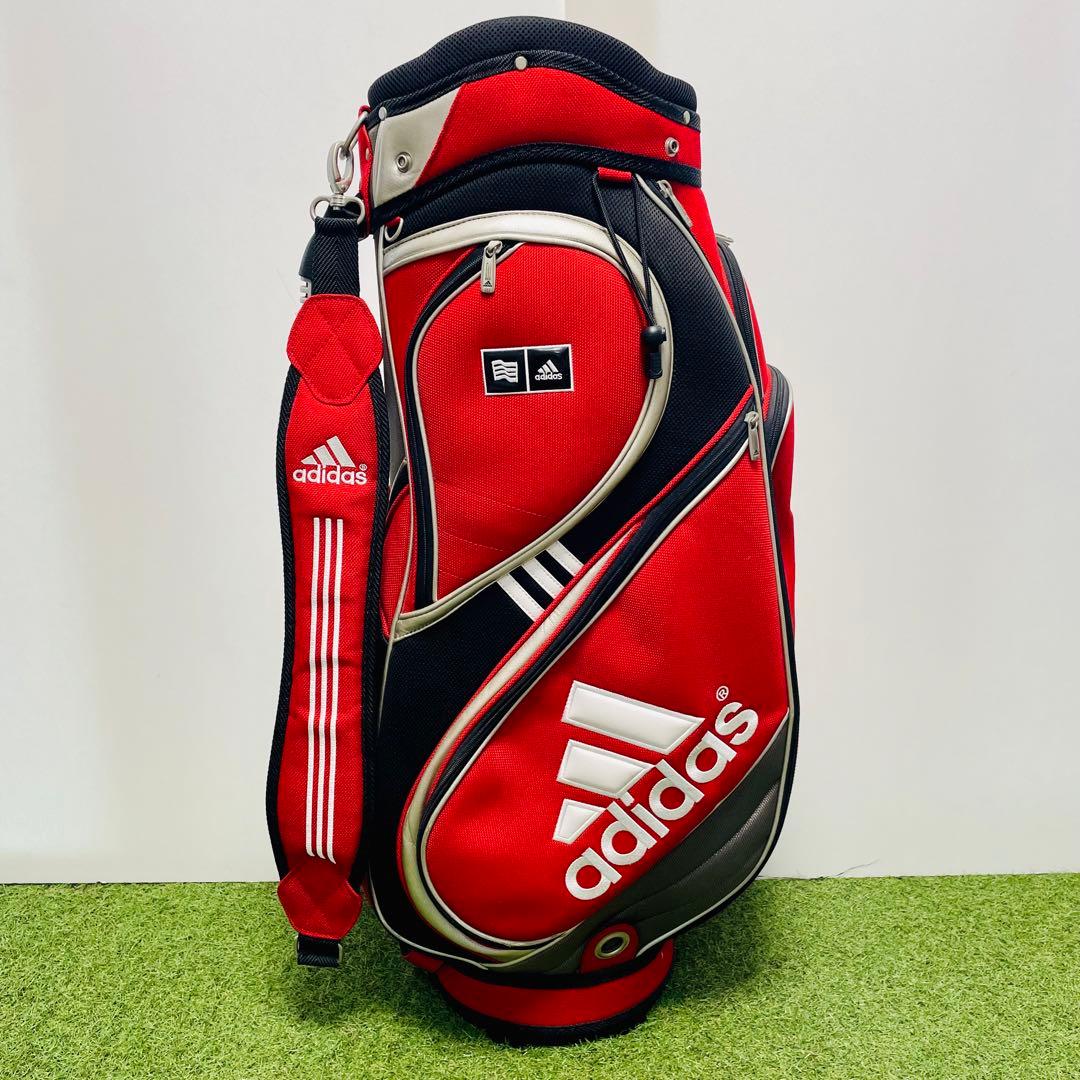 adidas アディダス ゴルフ キャディバッグ 赤黒