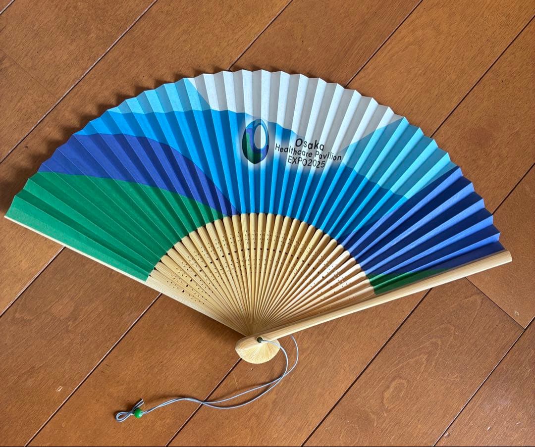 大阪ヘルスケアパビリオン 扇子とピンバッジセット、コースター