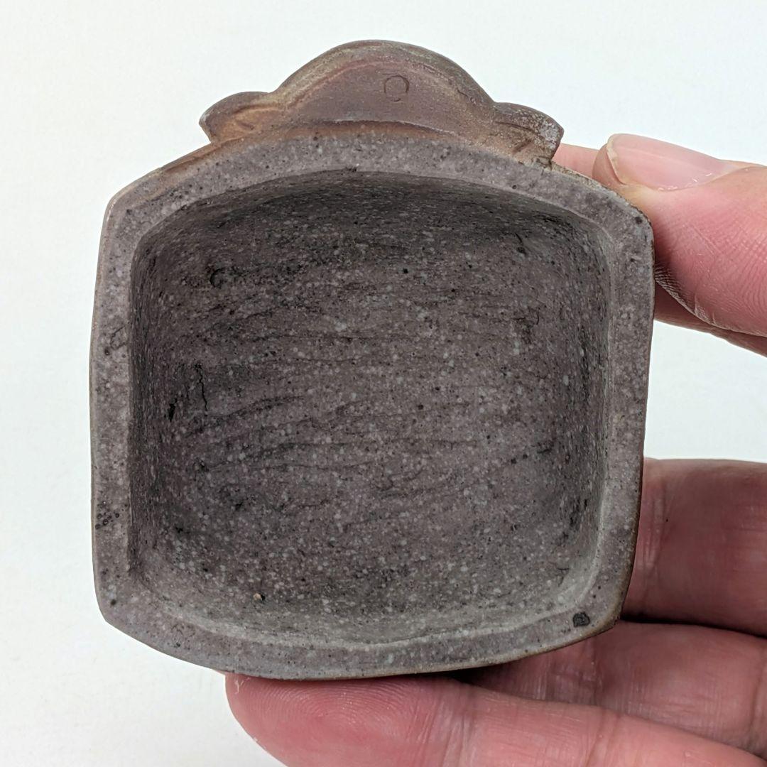 金重利陶苑 備前焼 子香合 合箱合布 抹茶道具 香道具 香盒 干支香合 金彩緋襷