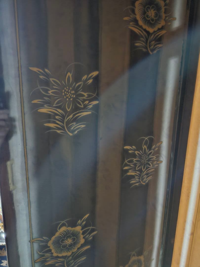 アジアン家具 パネル 屏風 玉石、貝嵌細工 大型