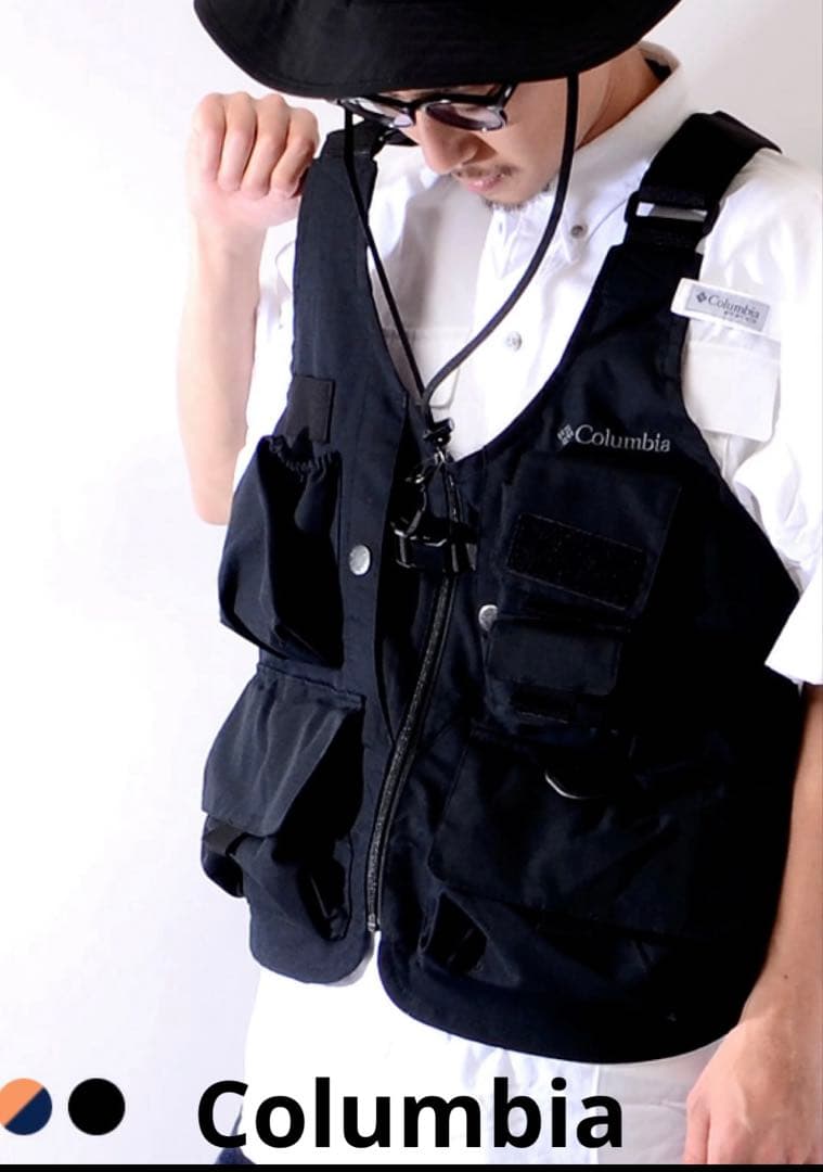 未使用タグ付 Columbia コロンビア グリーンパインス フィッシングベスト