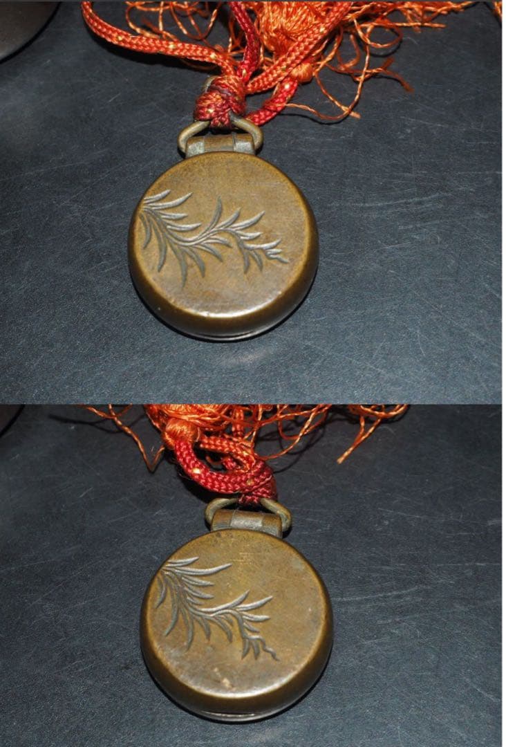 送料無料　幕末～明治　龍雲堂造　矢立　紙切り歯付　提げ物付