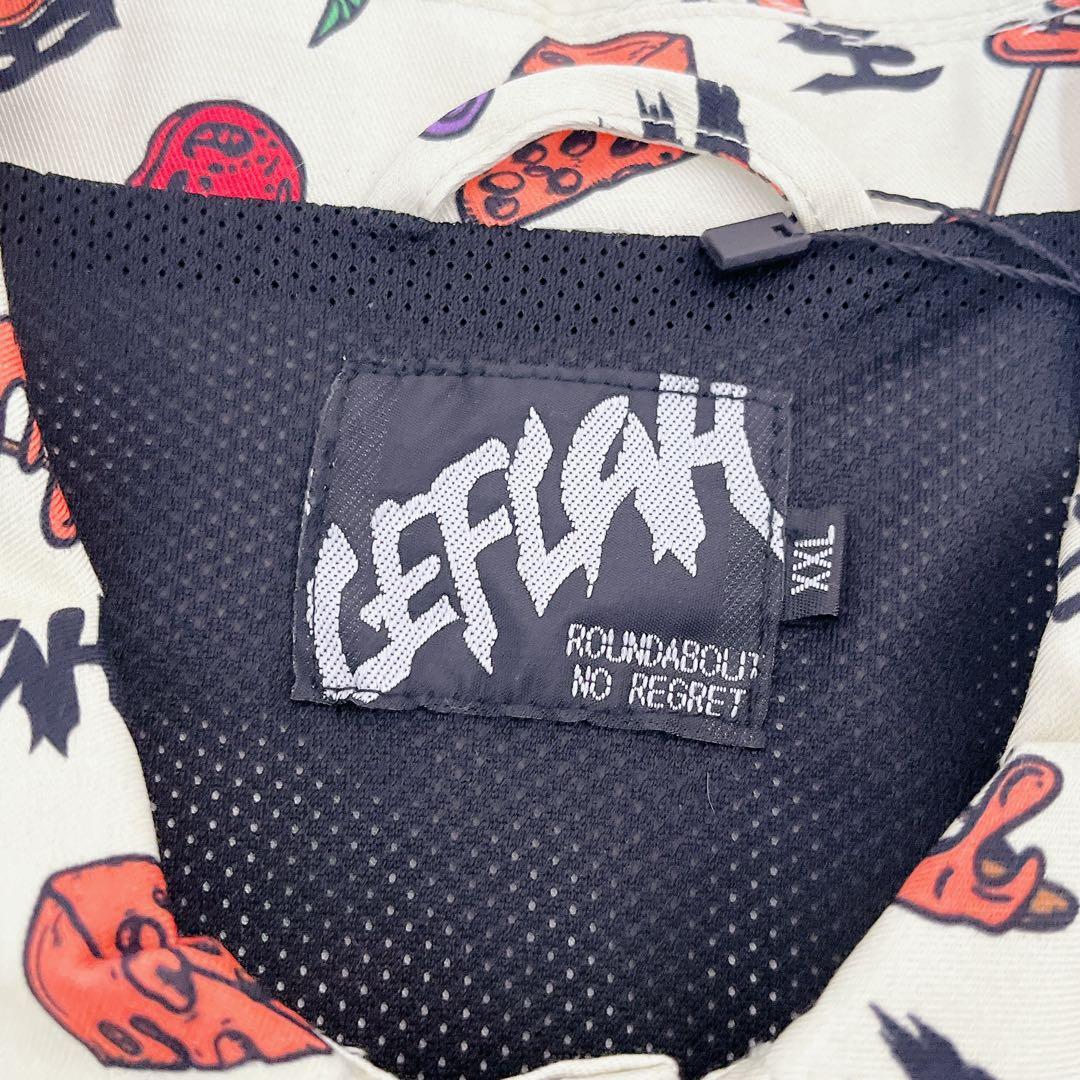 新品未使用 WANIMA×LEFLAH ピザ柄 総柄 コーチジャケット XXL
