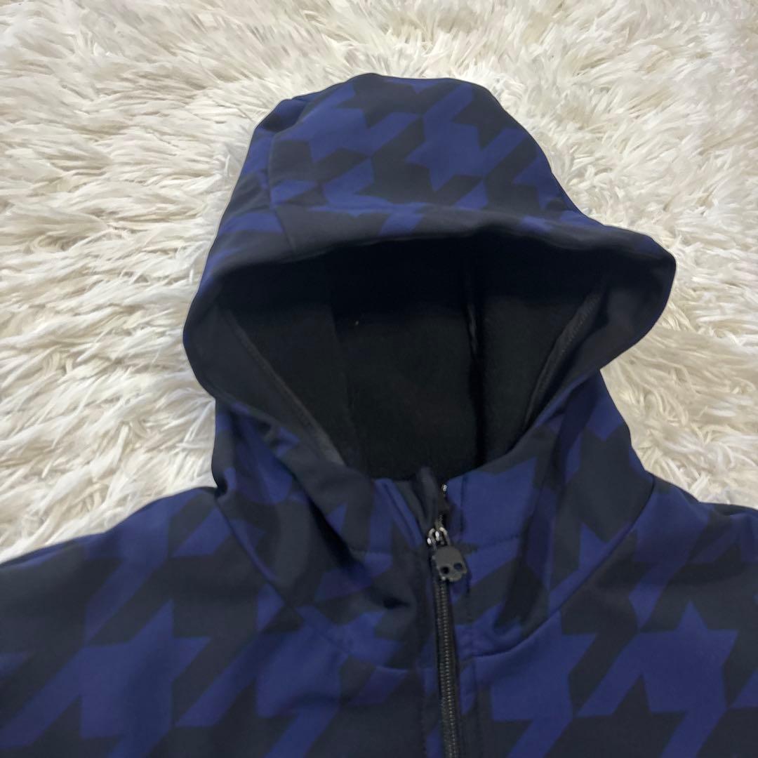 極美品　ハイドロゲン　ネイビー ブラック ハウンドトゥース ジャケット