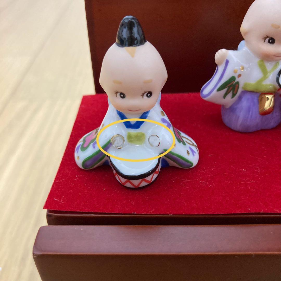 キューピー　ひな人形3段セット 陶器製