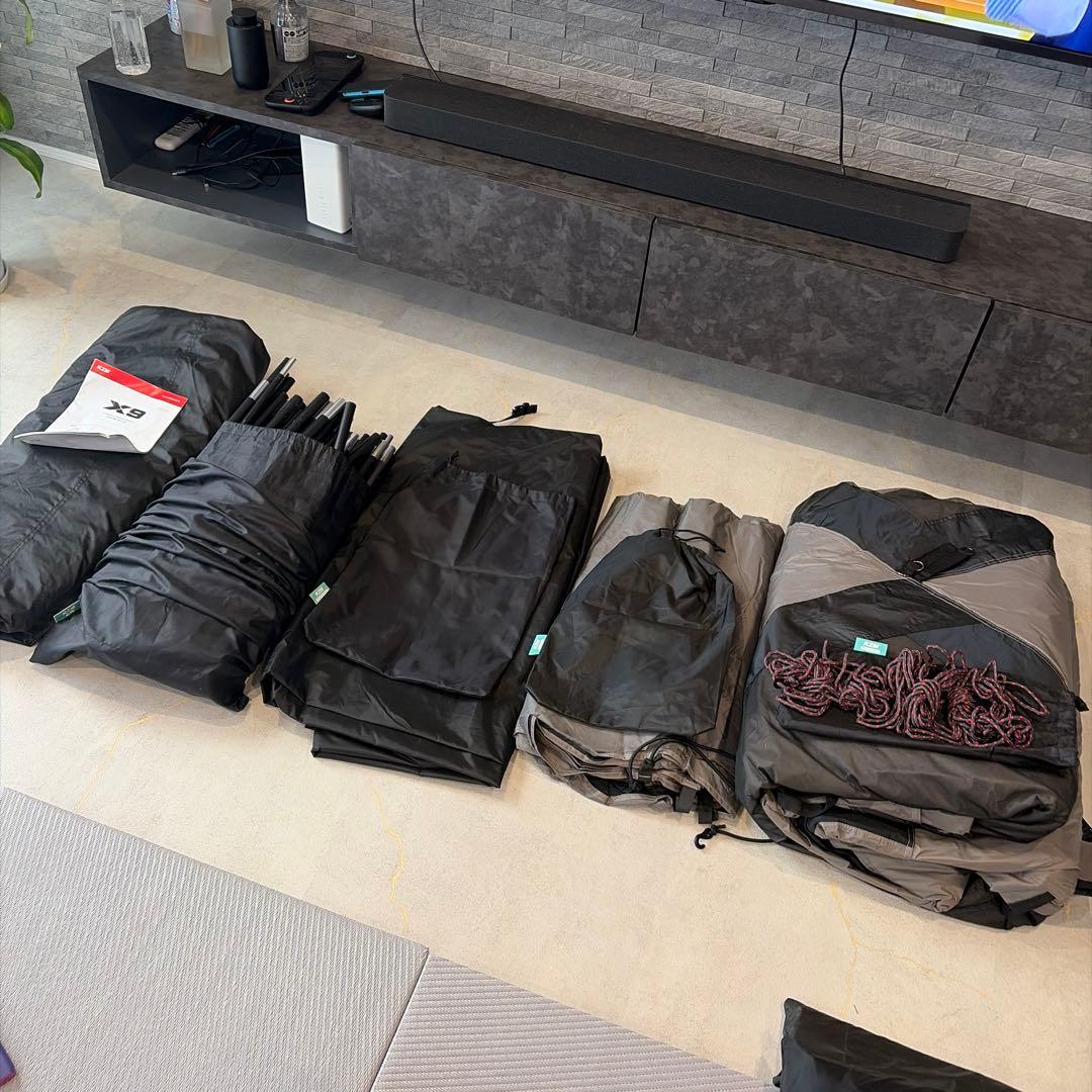 短期間大幅値下げ！KZM X9 大型テント ファミリー 4〜5人用