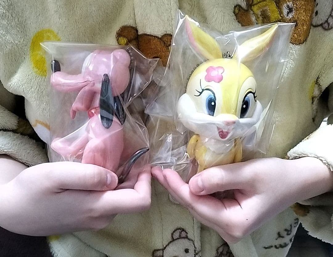 Disney　超希少　年代物　特大　フリフリ　ボールチェーン　キーホルダーセット