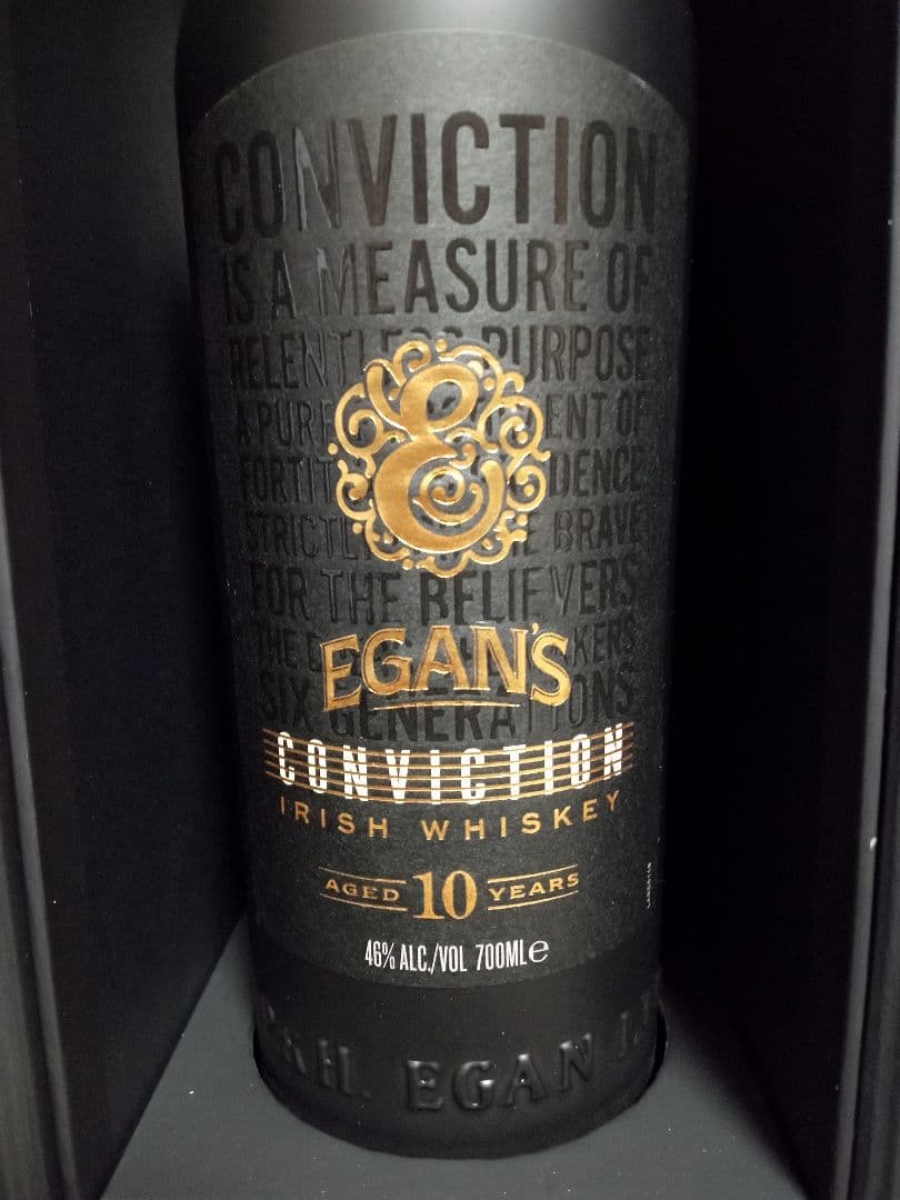 【新品未開封】アイリッシュウイスキー「イーガンズ コンヴィクション 10年」
